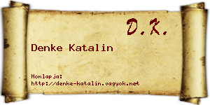 Denke Katalin névjegykártya