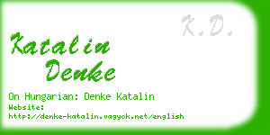 katalin denke business card